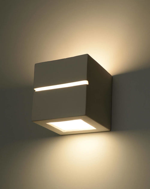 Sollux wandlamp Leo - 1 lichts - 14  x 14   cm - wit - vtwonen shop