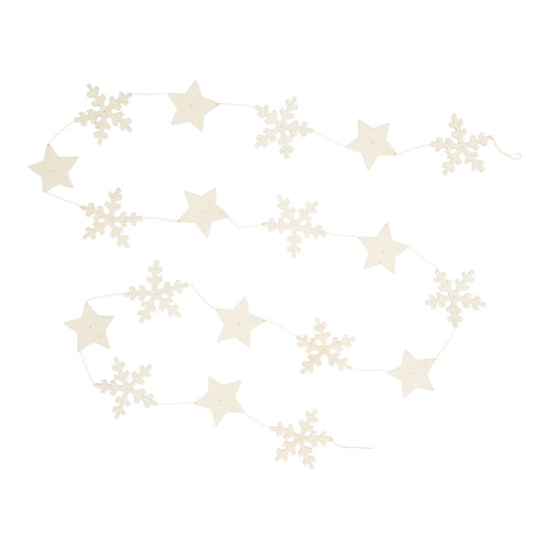 Return to Sender Slinger 3 m sterren en sneeuwvlokjes van vilt - vtwonen shop