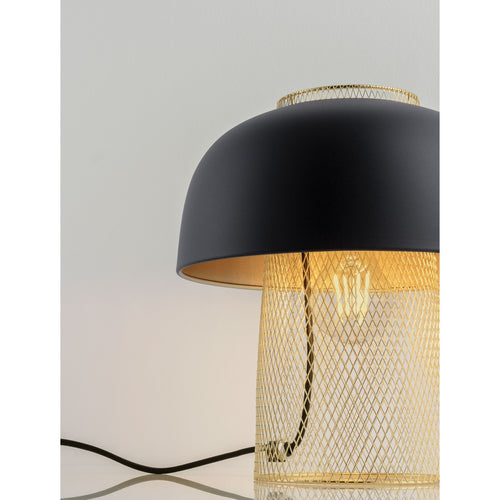 Nova Luce SQUBE Tafellamp Sandy Black, Goud E27 1x12W