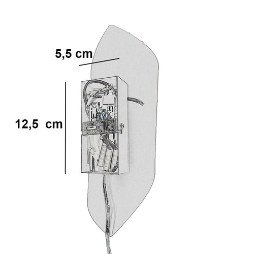 Freelight wandlamp Letto - 1 lichts - 12  x 31   cm - zwart
