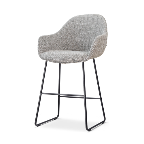 Nolon Nino-Mae barkruk grijs blend - zwart onderstel - 65 cm