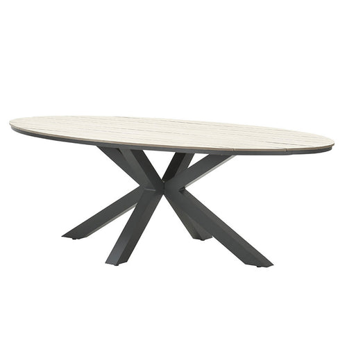 Garden Impressions tuintafel Tulli light teak vironwood - ovaal 280x140 cm - vtwonen shop