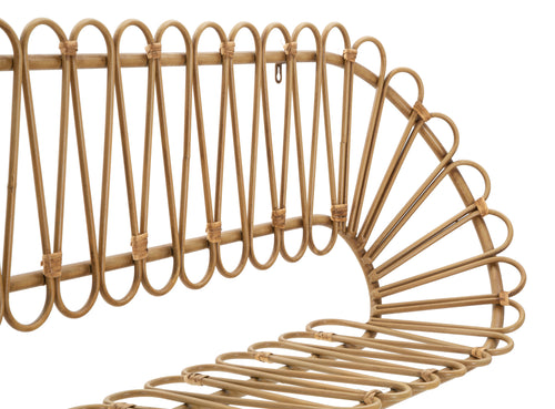 Mauro Ferretti wandplank - 162x28x43,5 cm - bruin