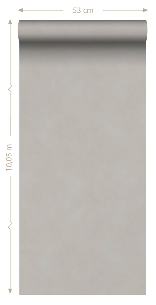 Sanders & Sanders behang effen donker taupe - 53 cm x 10,05 m - 935209 - vtwonen shop