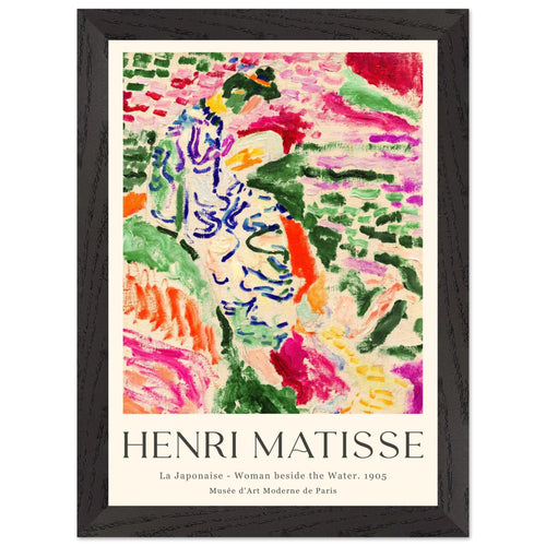 Artfulprints Poster met Lijst Matisse - La japonaise 1905   - A4 21x29.7 cm - Meerkleurig