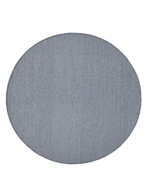 benuta wollen vloerkleed Rocco - blauw - ø 150 cm