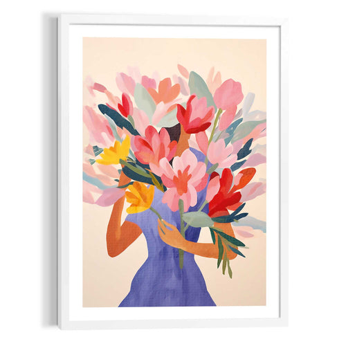Reinders Lady Flowers schilderij -  meerkleurig/multi color - woonkamer - 70x50cm