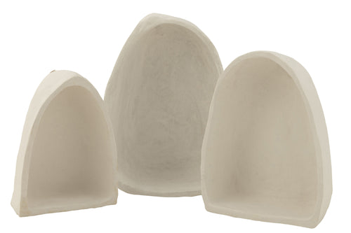 J-Line wandrek - papier maché - wit - 3 stuks - vtwonen shop
