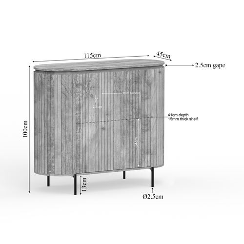 Starfurn  kabinet Lana - taupe - 45x115x100cm