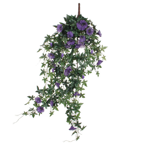 Mica Decorations Petunia Kunst Hangplant - L15 x B20 x H80 cm - Donkerpaars