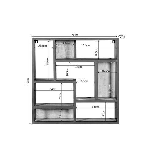 Starfurn wandrek Dakota - bruin - 16x75x75cm