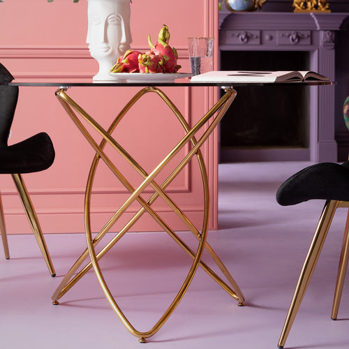 Kare Design Eettafel Molekular Ø120cm goud - vtwonen shop