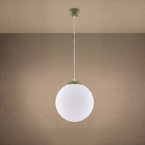 Sollux Lighting Hanglamp UGO 20 olijfgroen - 20x20x110cm