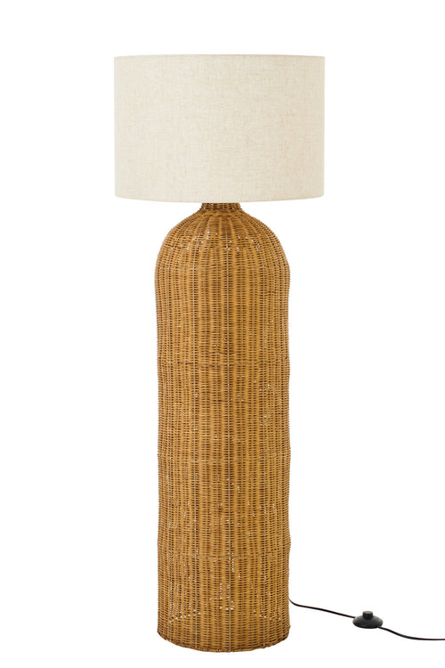 J-Line tafellamp Cilinder - metaal - naturel/ecru - large