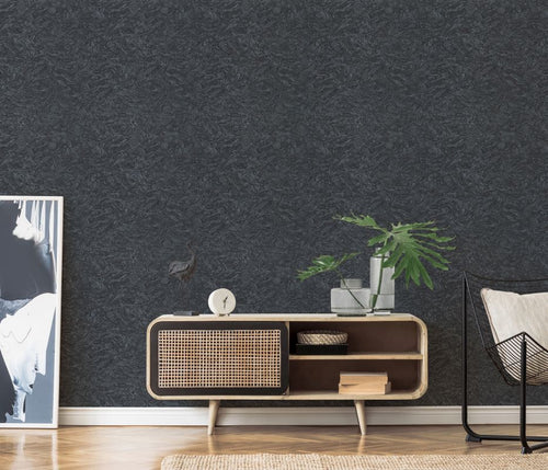 Erismann behang effen zwart - 53 cm x 10.05 m - 661527 - vtwonen shop