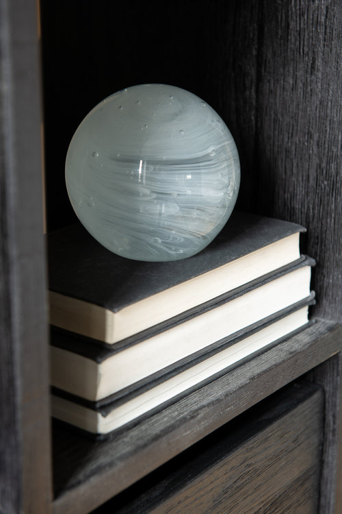 J-Line presse-papier Twister Rond - glas - wit large - vtwonen shop