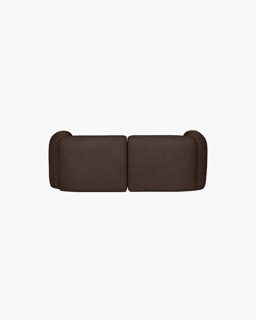 noo.ma Flom 2-zits bank - Chocolate Brown Bouclé, soft zitcomfort