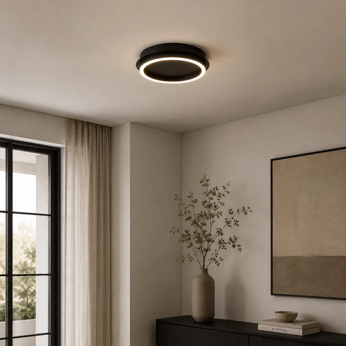 Searchlight plafondlamp Stellar - 1 lichts - 36  x 5.3   cm - zwart