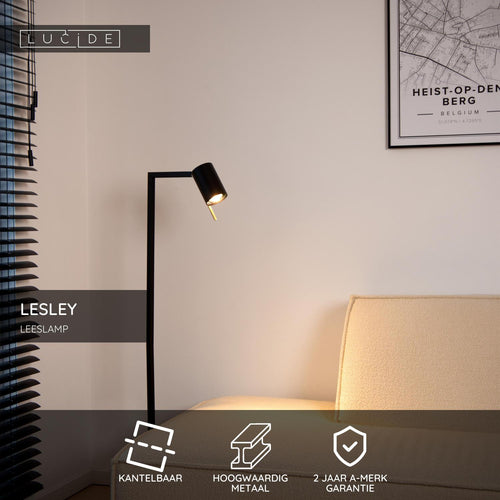 Lucide leeslamp LESLEY - 1xGU10 - Zwart