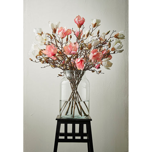 Mica Decorations Magnolia Kunstbloem - H88 cm - Roze