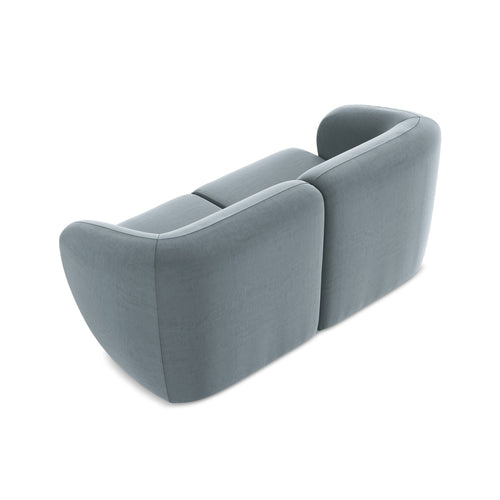 LaMiaSofa Tweezits modulaire bank Cervo - velours - lichtblauw - 174x94x75