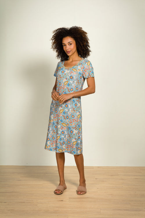 Pip Studio - Daniela Nightgown Short sleeve Women - Jameela - Blue - S