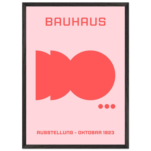 Artfulprints Poster met Lijst Bauhaus - Ausstellung oktobar 1923   - 50x70 cm - Roze