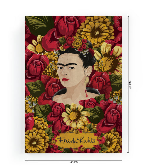 Canvas 60x40 Afdruk Frida’s Bloemen