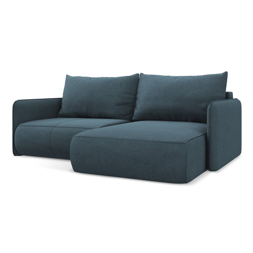 LaMiaSofa hoekbank rechts Palermo - textuurstof - jeans - 207x148x86