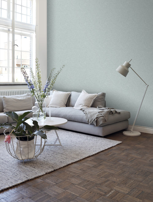 ESTAhome behang betonlook zeegroen - 53 cm x 10.05 m - 138237