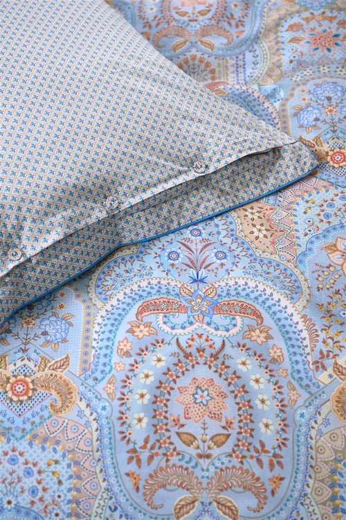 Pip Studio dekbedovertrek Jabali Flower - 260x200/220 cm - blauw