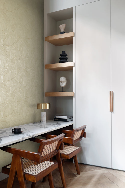 Origin Wallcoverings behang tropische bladeren zand beige - 53 cm x 10.05 m - 348025 - vtwonen shop