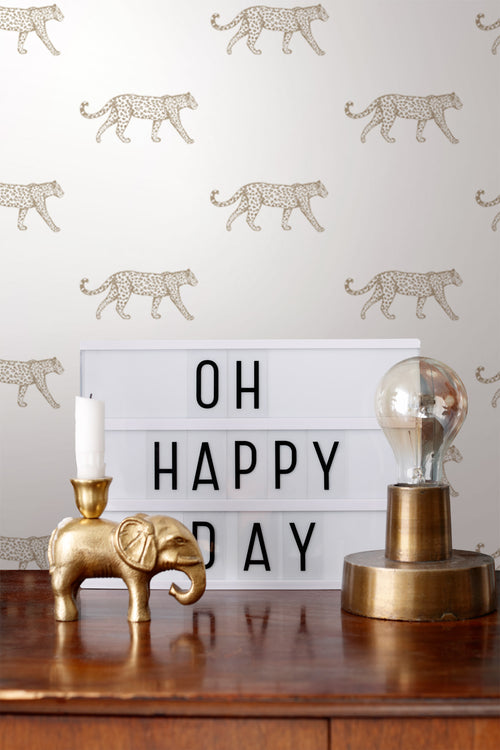 ESTAhome behang panters wit en beige - 53 cm x 10.05 m - 139771 - vtwonen shop