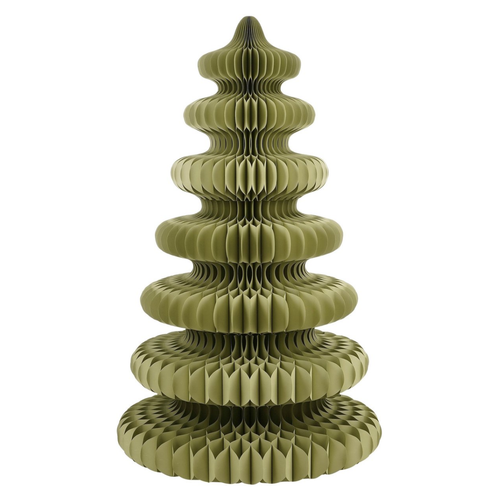 Mica Decorations Papieren Kerstboom - Opvouwbare Kunstkerstboom - H212 x Ø148 cm - Kerst Decoratie - FSC 100% - Groen