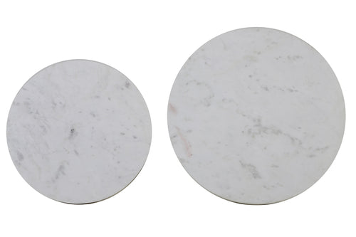 Light & Living salontafel PERLATO - Ø75x47cm - wit - Set van 2 - vtwonen shop