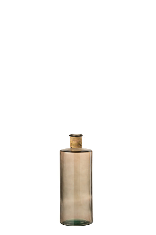 J-Line vaas Safari - glas - lichtbruin - small - 40.5 cm hoog - vtwonen shop