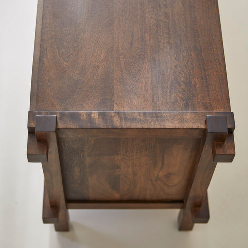 Tikamoon Tv-meubel met 2 laden van massief mangohout 120 cm - Donkerbruin - vtwonen shop