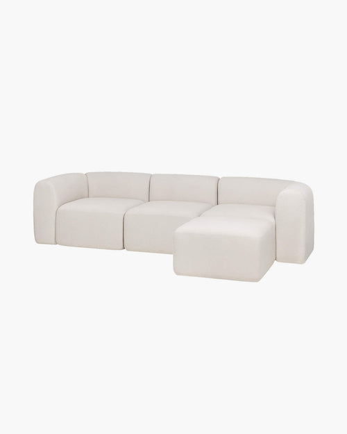 noo.ma Flom 3-zits modulaire hoekbank - Cloud Beige, zacht zitcomfort