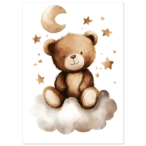 Artfulprints  Beertje in dromenland   poster 50x70 cm - vtwonen shop