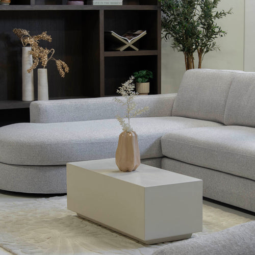 DÉJA Living Salontafel Ribe - Beige Composiet - 100x40x35cm - vtwonen shop