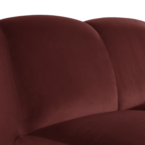 WOOOD 1-zits bank arm rechts Mojo - Velvet - Kastanjebruin - 74x124x97