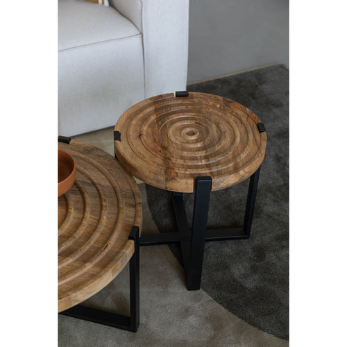 Housecraft Living Buz Bijzettafel Rond 40 cm Mangohout - Bruin - vtwonen shop