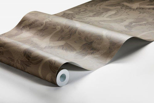 Borastapeter behang kraanvogels bruin - 53 cm x 10.05 m - 660314 - vtwonen shop