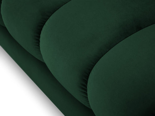 Cosmopolitan Design linker meridiaan Bali flueel, flessengroen - 185x102x75cm