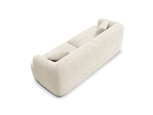 Cosmopolitan Design Modulaire bank Campi 3-zits, ribfluwelen ivoor - 90x220x70cm