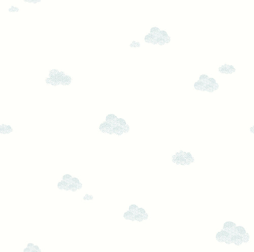 Sanders & Sanders behang wolkjes vergrijsd blauw en wit - 53 cm x 10 m - 640301 - vtwonen shop