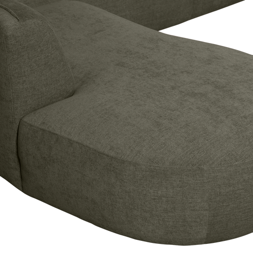 WOOOD bank rechts Polly - Polyester - Warm Groen - 71x353x150/245 - vtwonen shop