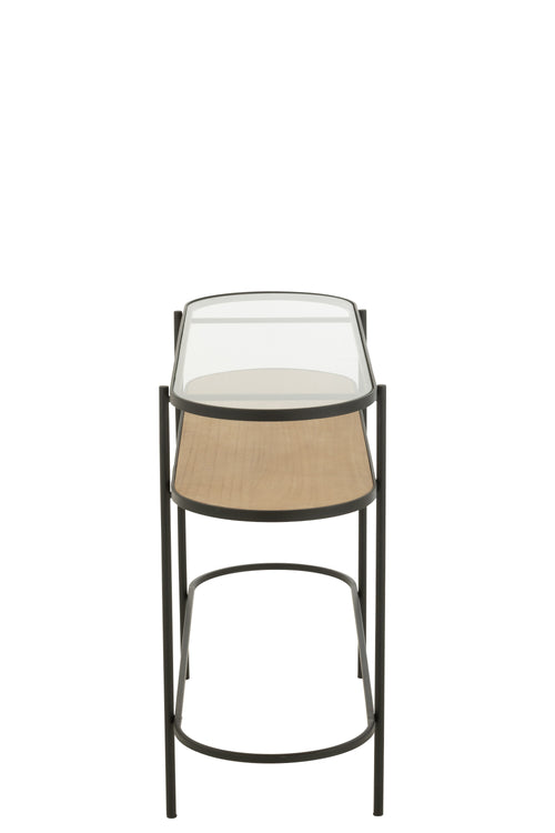 J-Line console - ijzer - naturel/zwart
