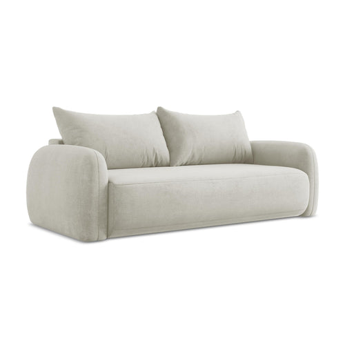 LaMiaSofa 3-zits slaapbank Amalfi - chenille stof - parel - 250x112x90