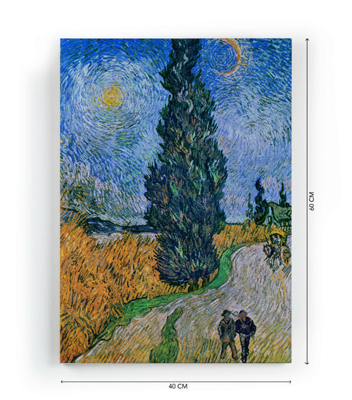 Canvas 60x40 Cipres en Sterren